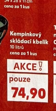 Kempinkový skládací kbelík