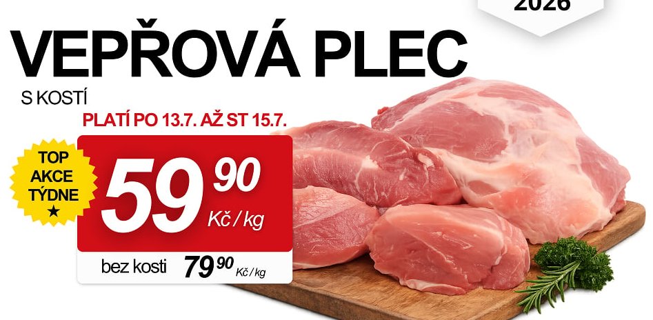 VEPŘOVÁ PLEC S KOSTÍ