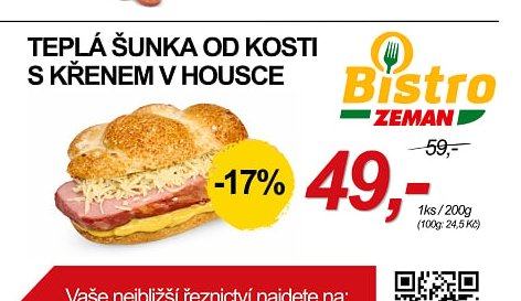TEPLÁ ŠUNKA OD KOSTI S KŘENEM V HOUSCE