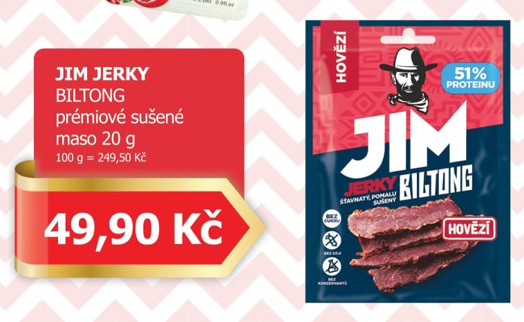 Jim Jerky Biltong sušené maso