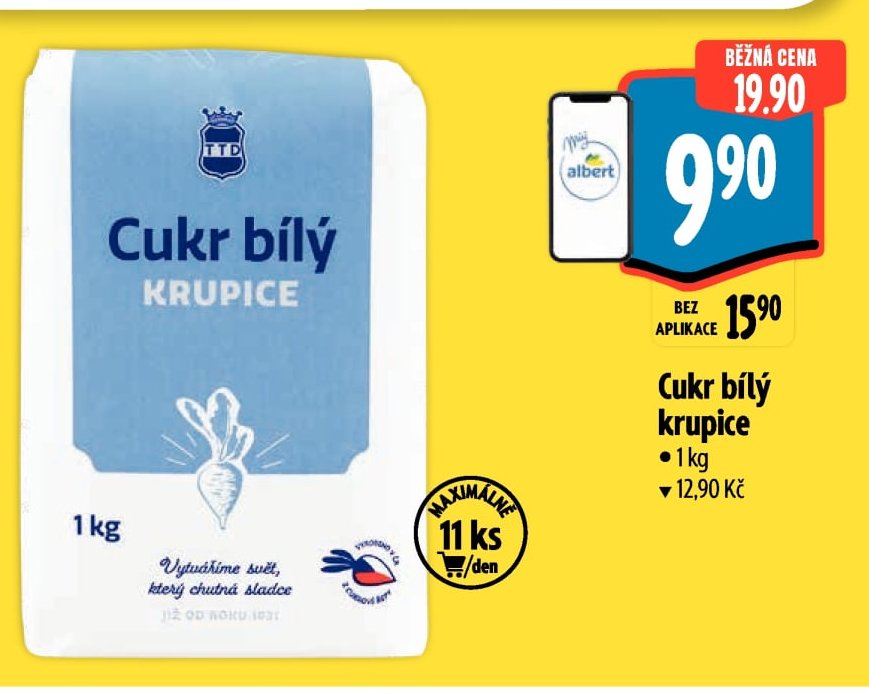 Cukr bílý krupice 1 kg