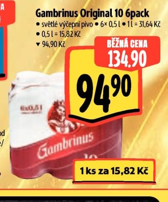 Gambrinus Original 10 6pack