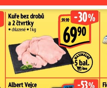 Kuře bez drobů a 2 čtvrtky