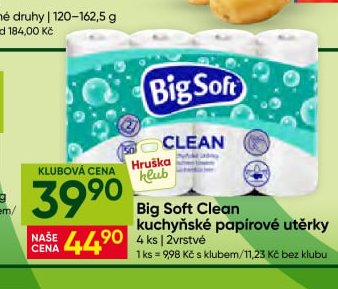 Big Soft Clean kuchyňské papírové utěrky