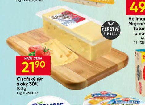 Císařský sýr s oky 30%