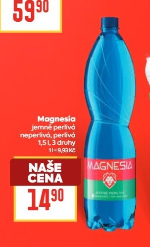 Magnesia jemně perlivá, neperlivá