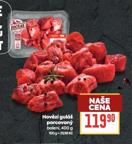 Hovězí guláš porcovaný