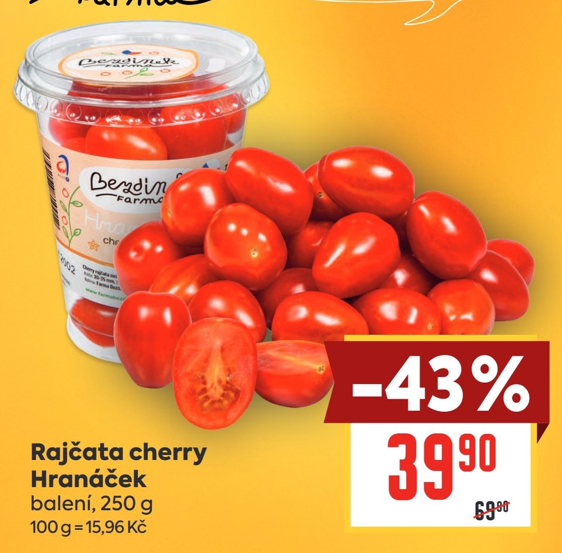 Rajčata cherry Hranáček, 250 g
