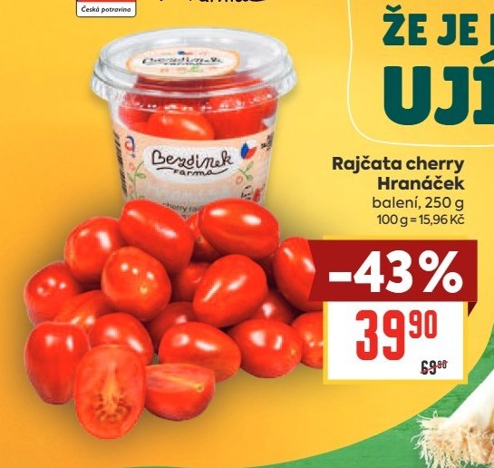 Rajčata cherry Hranáček, 250 g