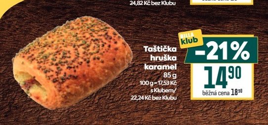 Taštička hruška karamel