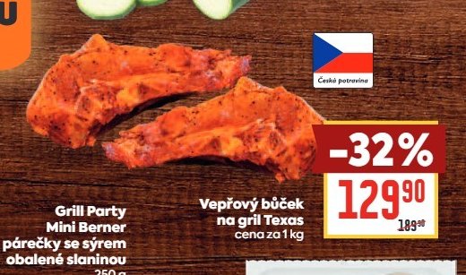 Vepřový bůček na gril Texas