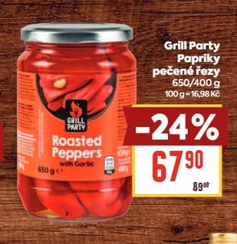 Grill Party Papriky pečené řezy