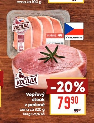 Vepřový steak z pečeně