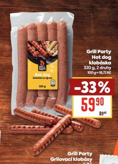 Grill Party Hot dog klobáska 320 g