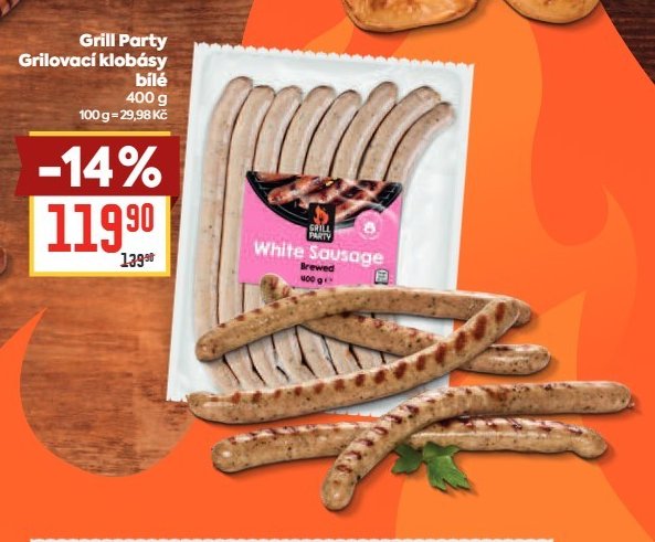 Grill Party Grilovací klobásy bílé 400 g