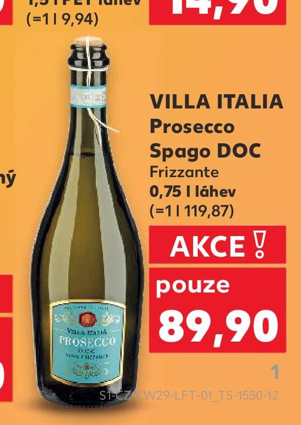 VILLA ITALIA Prosecco Spago DOC Frizzante