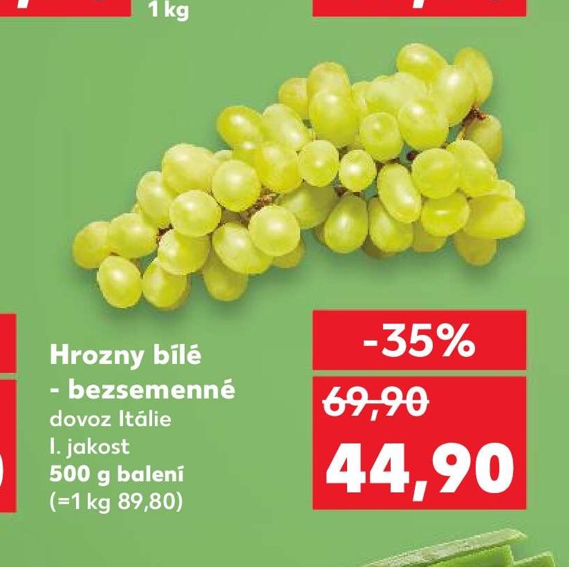 Hrozny bílé - bezsemenné