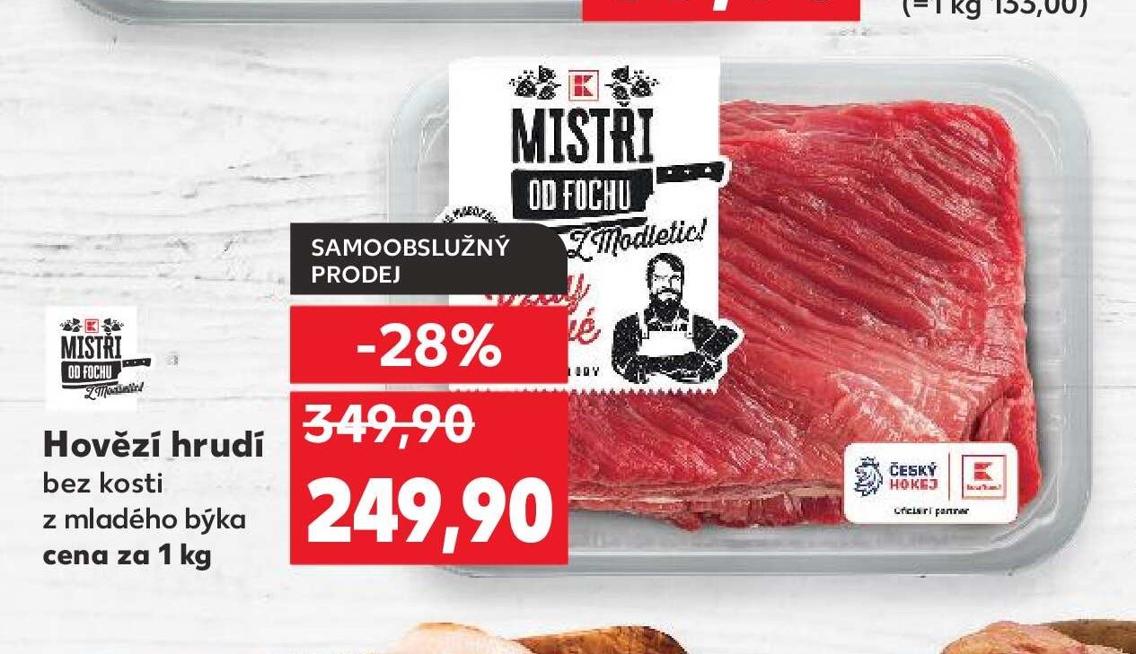 Hovězí hrudí bez kosti