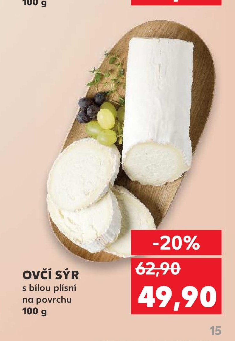 OVČÍ SÝR s bílou plísní na povrchu