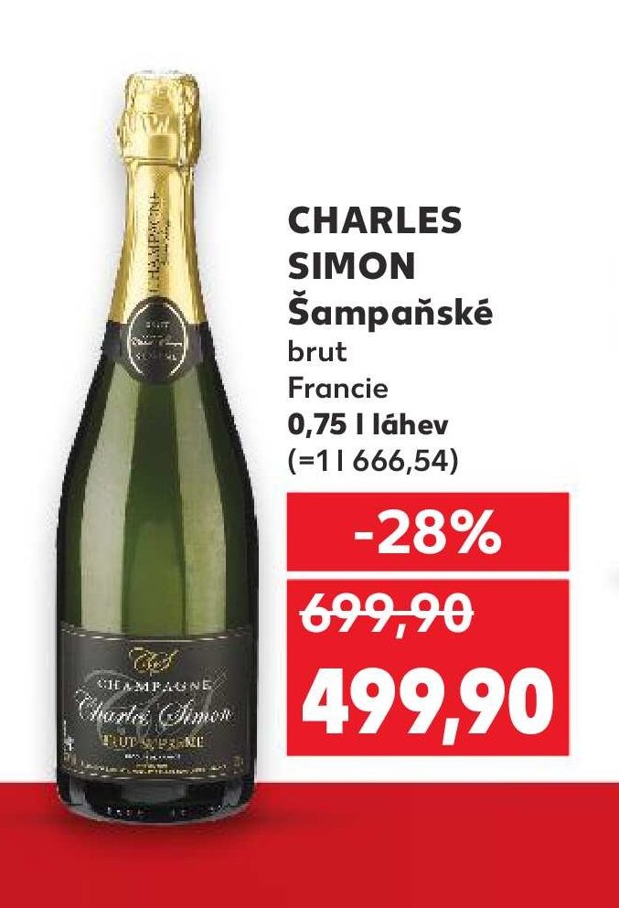 CHARLES SIMON Šampaňské brut Francie 0,75 l