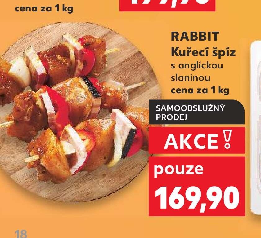 RABBIT Kuřecí špíz s anglickou slaninou
