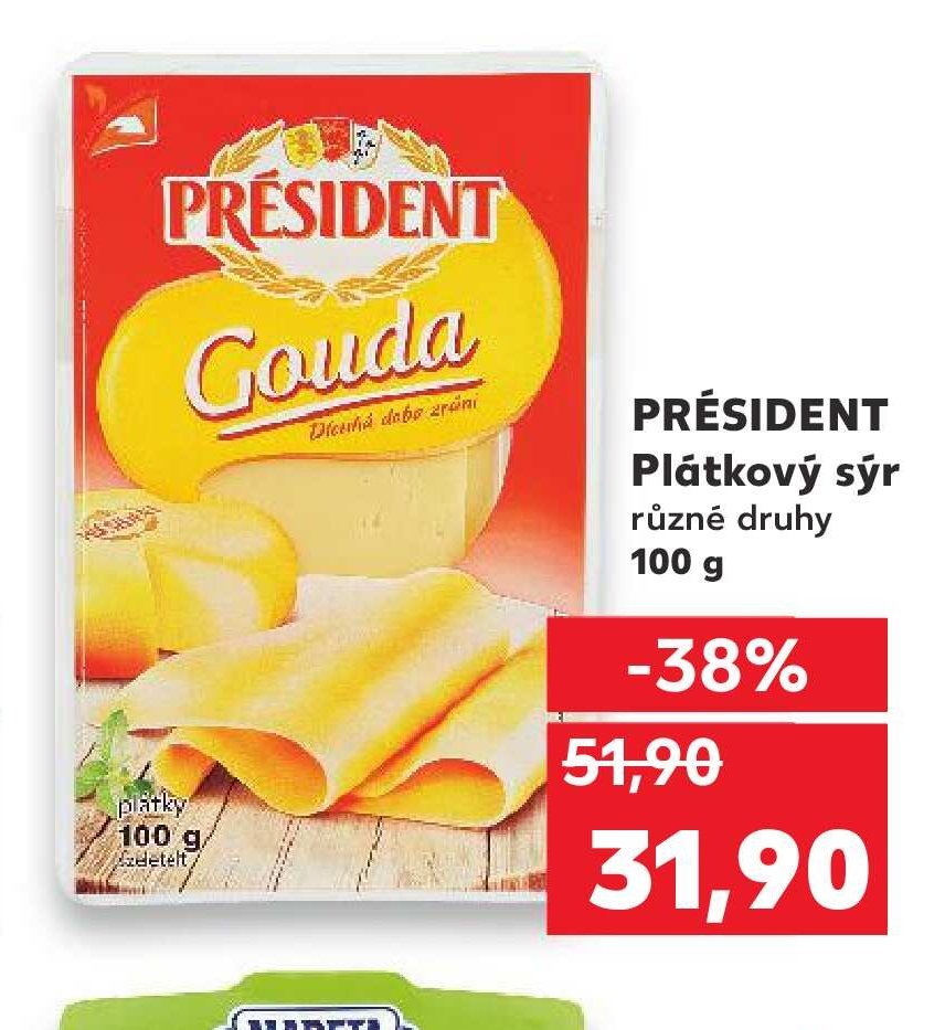 PRÉSIDENT Plátkový sýr