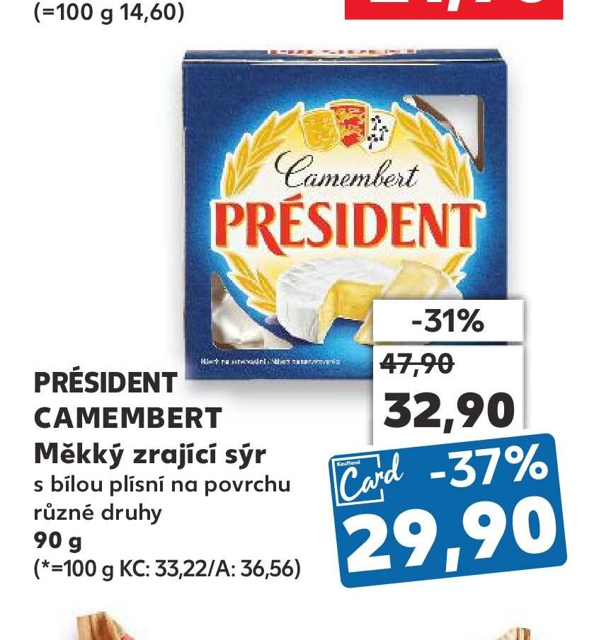 PRÉSIDENT CAMEMBERT Měkký zrající sýr