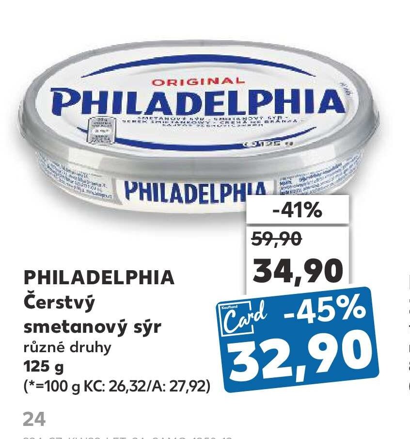 PHILADELPHIA Čerstvý smetanový sýr