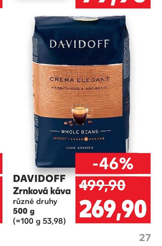 DAVIDOFF Zrnková káva
