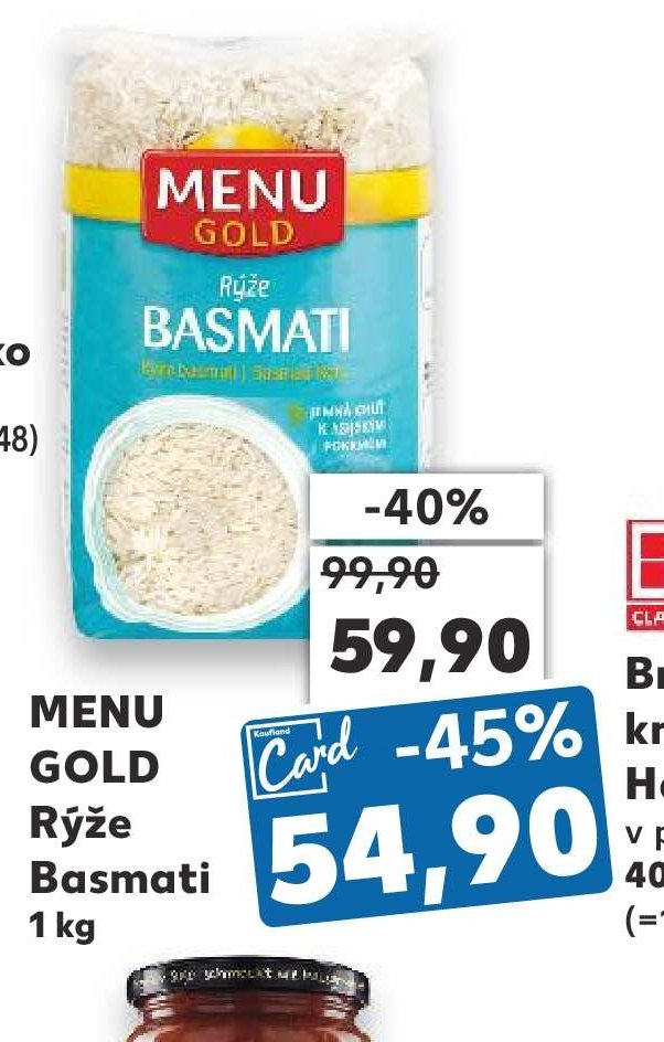 MENU GOLD Rýže Basmati 1 kg