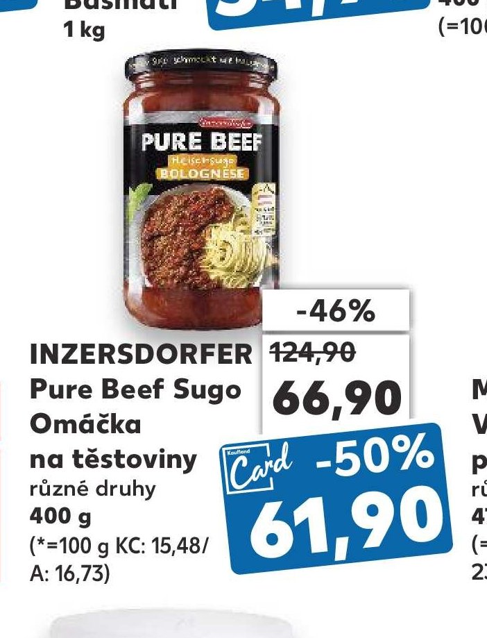 INZERSDORFER Pure Beef Sugo na těstoviny 400 g