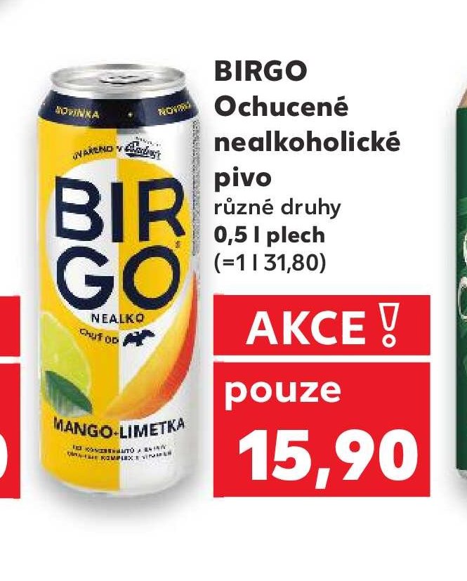 Birgo ochucené nealkoholické pivo