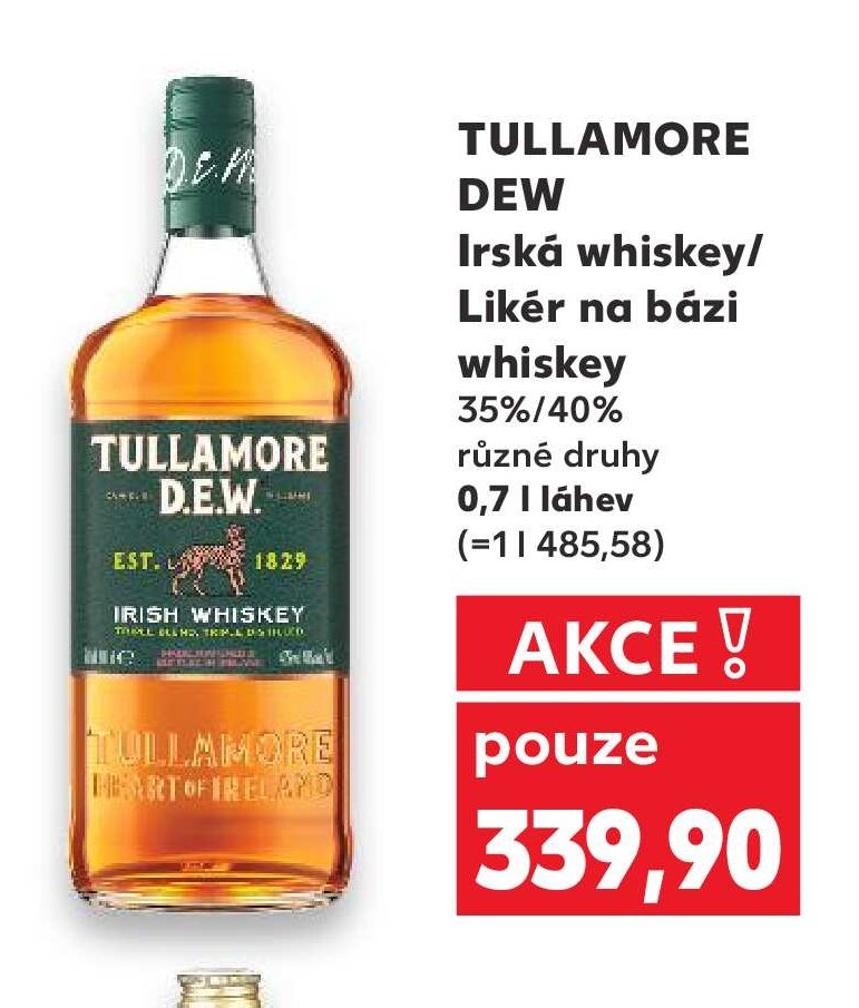 TULLAMORE DEW Irská whiskey/Likér na bázi whiskey