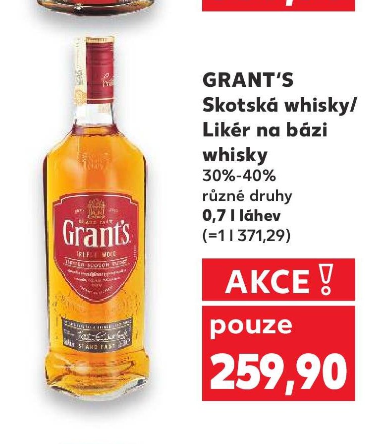 GRANT'S Skotská whisky/Likér na bázi whisky