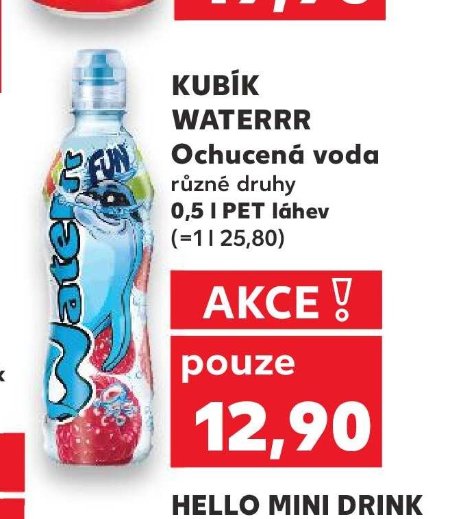 KUBÍK WATERRR Ochucená voda