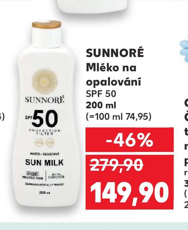 SUNNORÉ Mléko na opalování