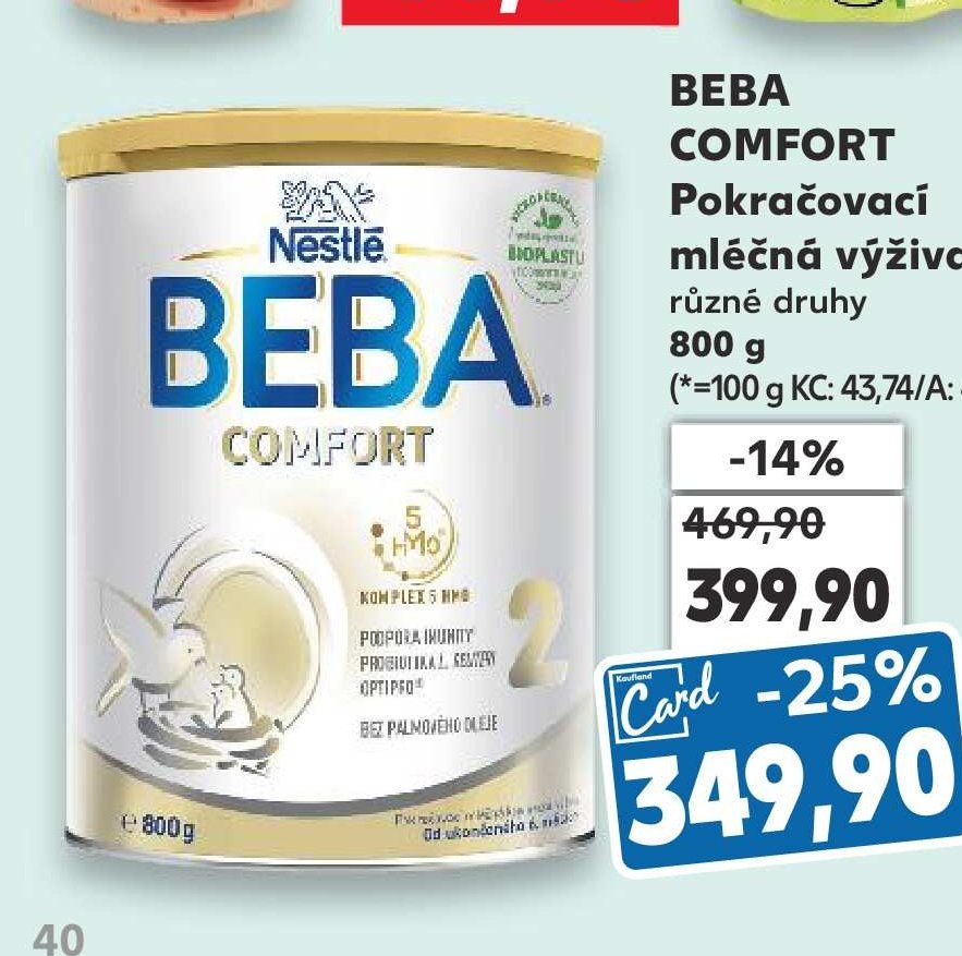 BEBA COMFORT Pokračovací mléčná výživa