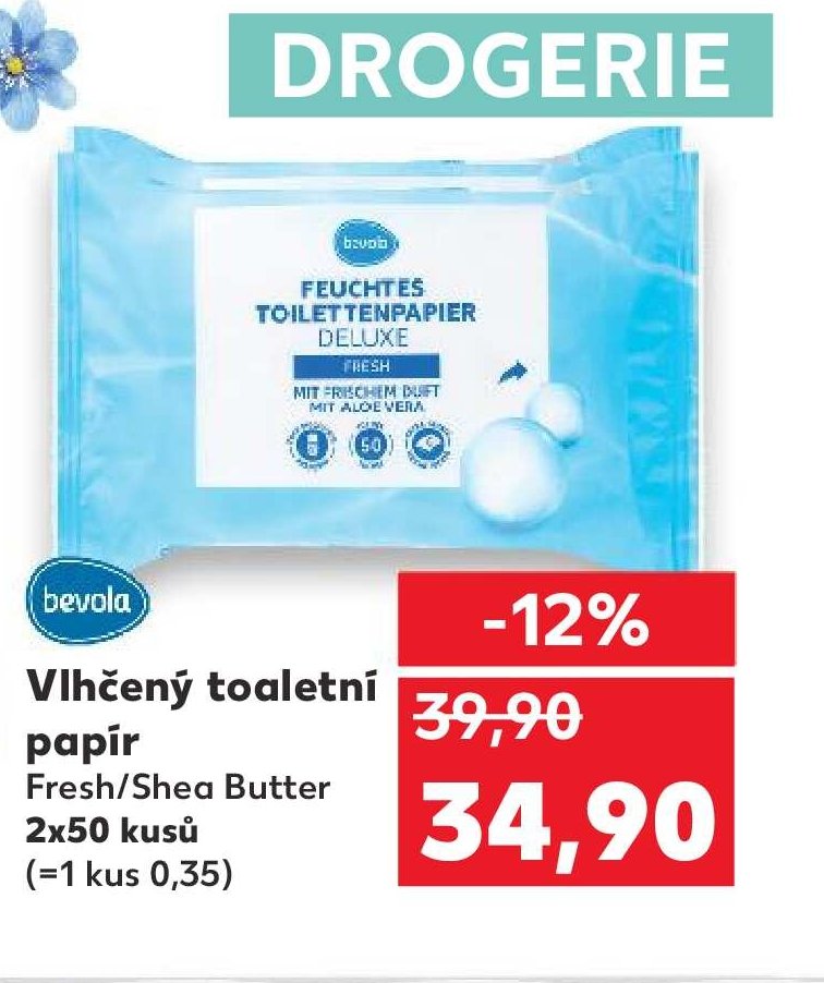Vlhčený toaletní papír Fresh/Shea Butter