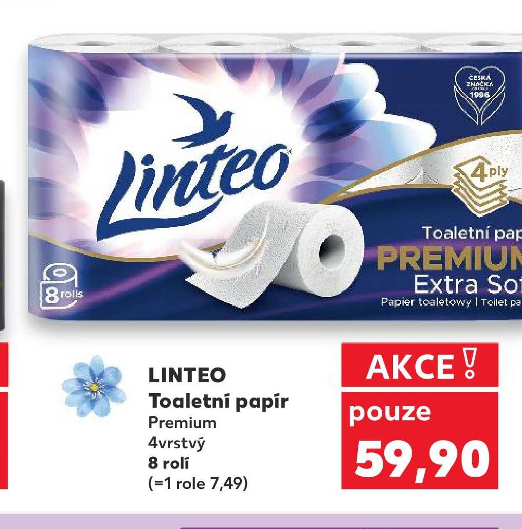 LINTEO Toaletní papír Premium 4vrstvý