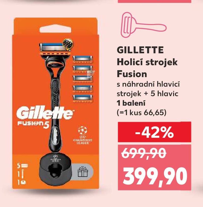 GILLETTE Holící strojek Fusion