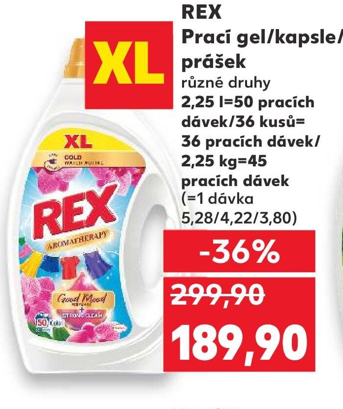 Rex Prací gel/kapsle/prášek