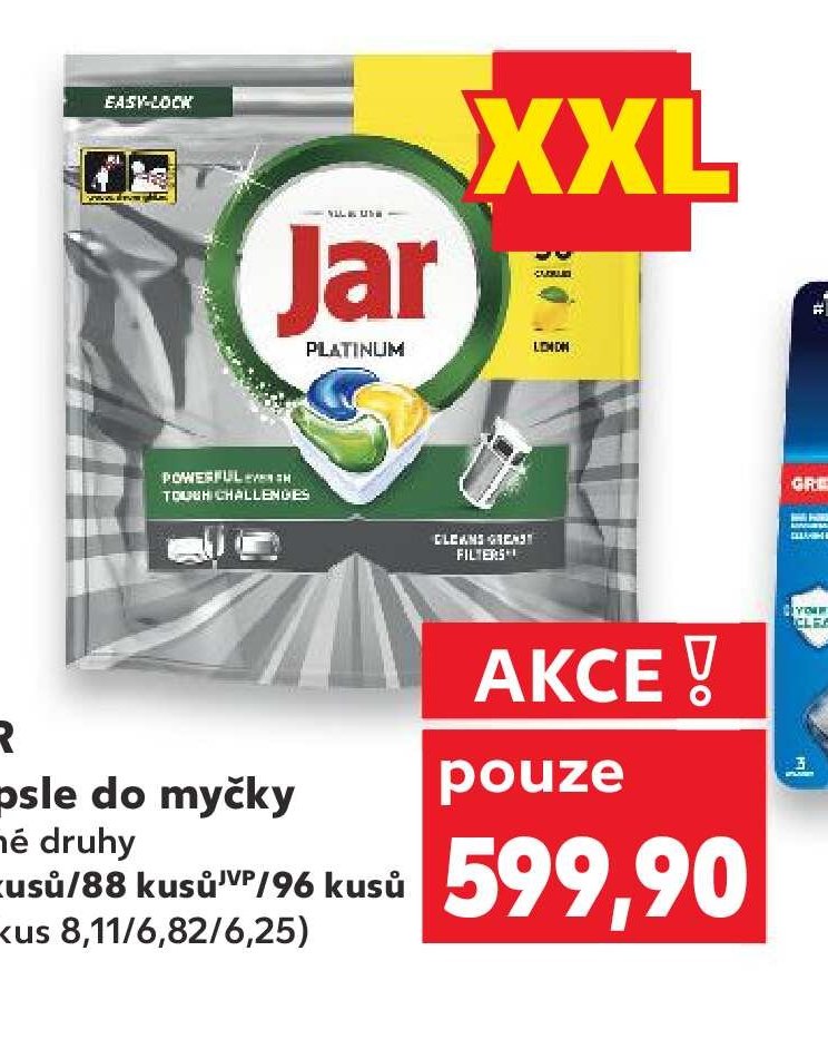 JAR Kapsle do myčky různé druhy