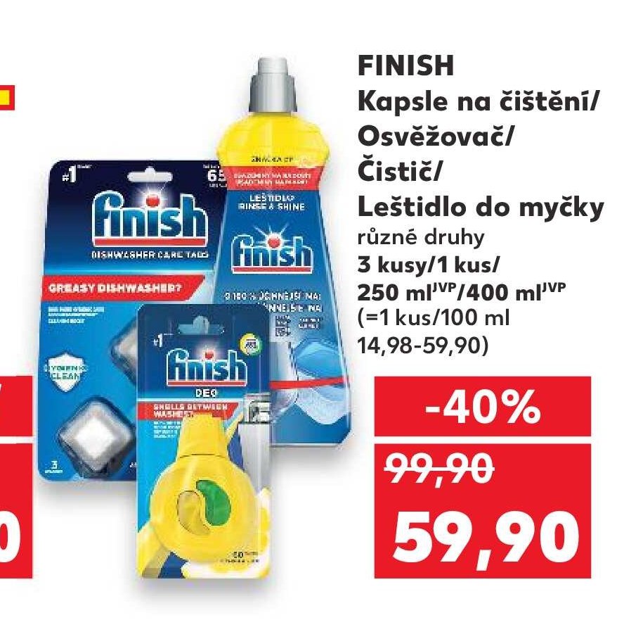 FINISH Kapsle na čištění/ Osvěžovač/ Čistič/ Leštidlo do myčky