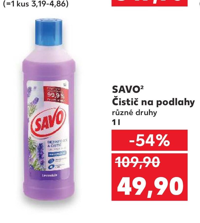 SAVO Čistič na podlahy různé druhy