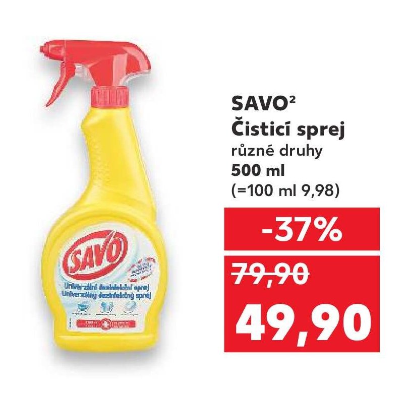 SAVO Čistící sprej různé druhy