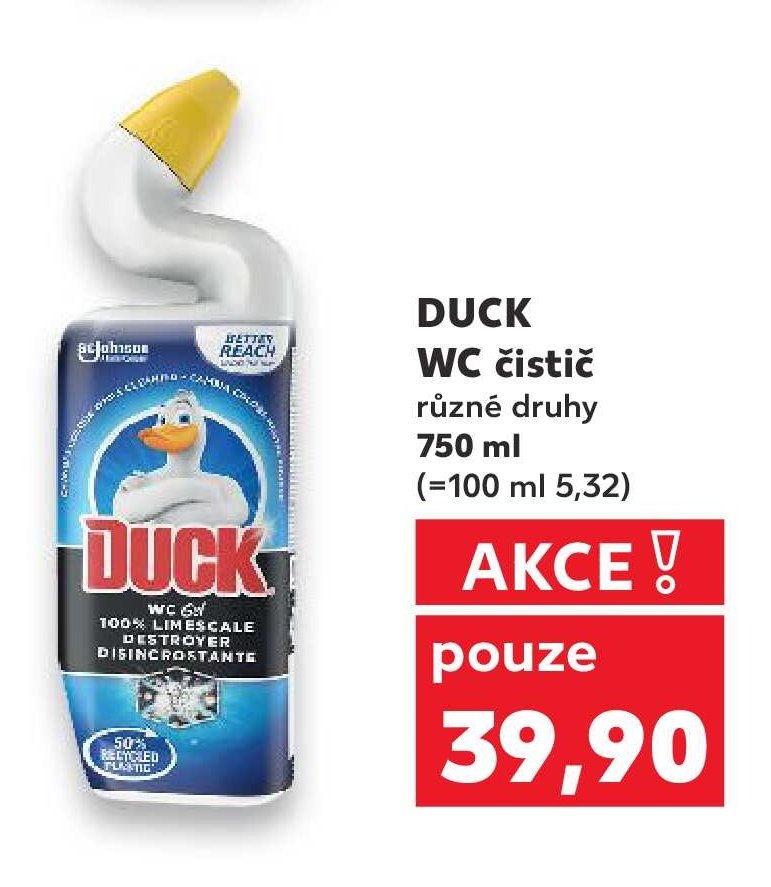 DUCK WC čistič různé druhy