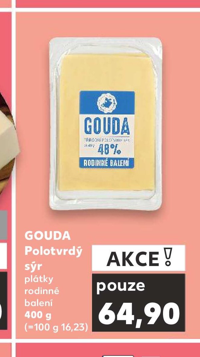 Gouda polotvrdý sýr