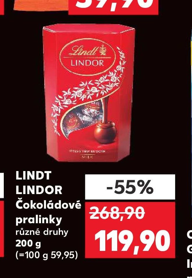 LINDT LINDOR Čokoládové pralinky