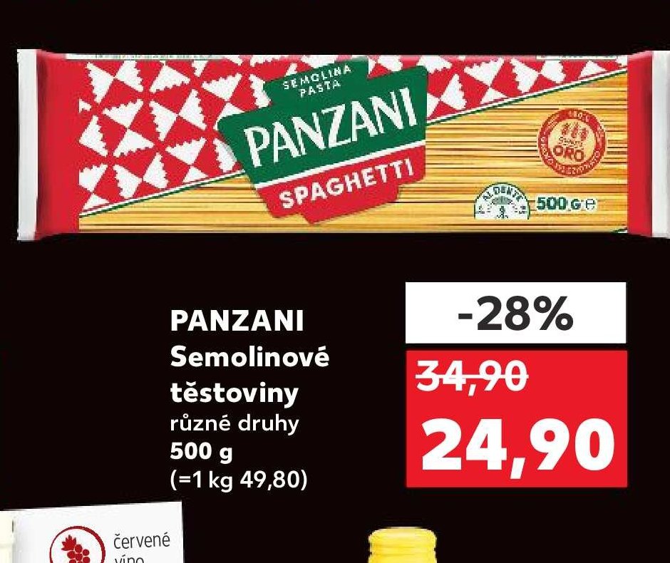 PANZANI Semolinové těstoviny