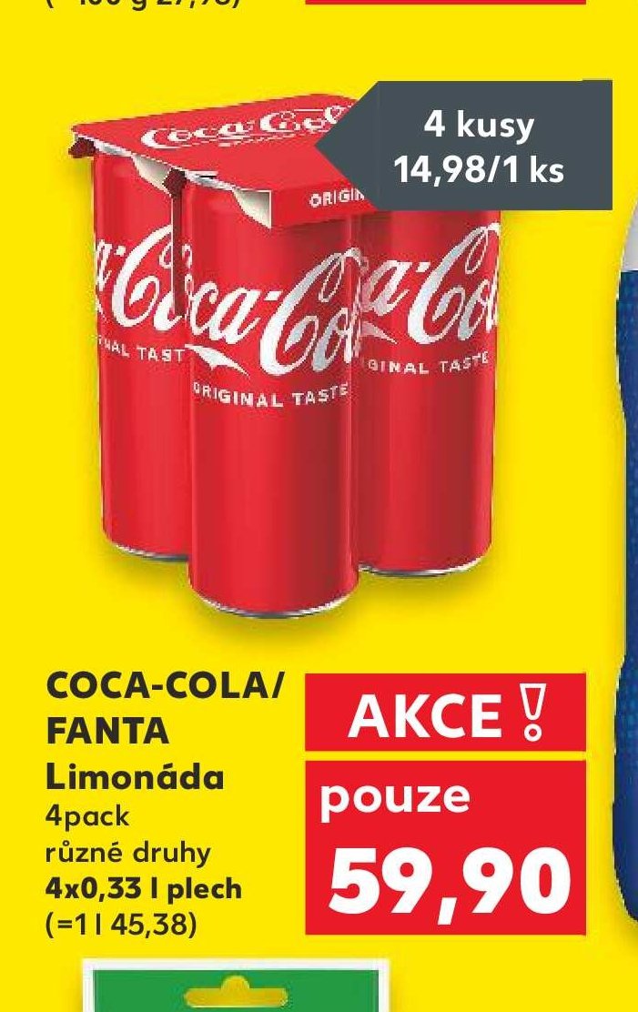 Coca-Cola/Fanta limonáda 4pack